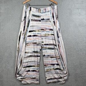 NWT Kozan Pants Women's XL TS-3911 Marble Artistic Wide Leg Pockets Tencel Blend